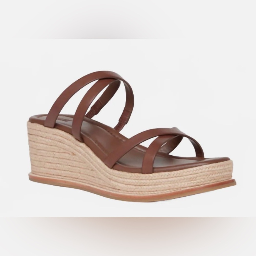 Paige Jenny Wedge In Mahogany New in Box size 6.5
